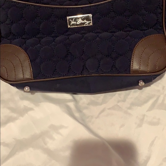 Vera Bradley Navy Brown Shoulder Bag (used) - Picture 3 of 8